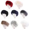 Fluffy Winter Warm Hairbands Elastic Faux Fur Headbands Ear Warmers Ski Hats Cap Soft for Head Wrap Outdoor Accessories  Red Wine