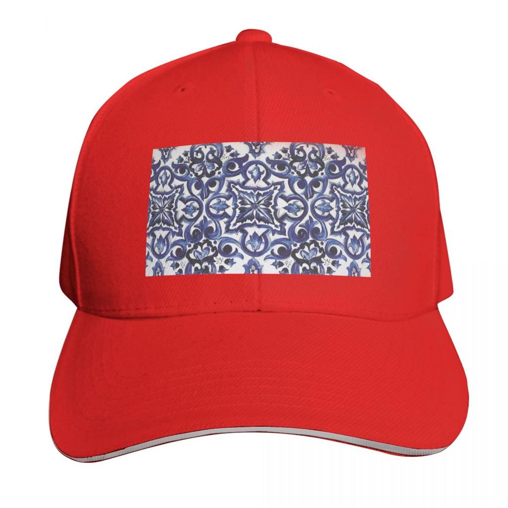 Mediterranean Sicilian Tile Cap Fashion Casual Baseball Caps Adjustable Hat Hip Hop Summer Unisex Baseball Hats Polychromatic