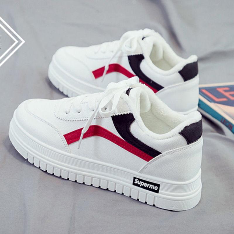 Winter velvet little white shoes women's foreign fashion women's shoes student board shoes ins sneakers 2025 sneakers