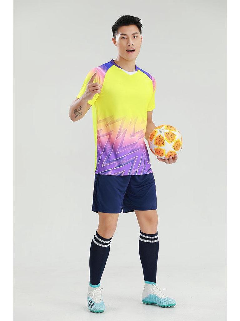 Men's Quick-Dry Football Jersey Set with Number Print for Adults and Kids