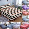 3PCS Bett Rock Baumwolle Bettdecke Set Stickerei Bett Kleid Kissenbezüge 3 Teile/satz Für König/Königin Doppel 1,5/1,8/2M Blatt Abdeckung
