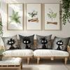 1/4pcs Funny Fluffy Black Cat Throw Pillow Covers Cute Cartoon Gothic Decorative Pillowcases for Home Sofa Bedroom Cushion cover