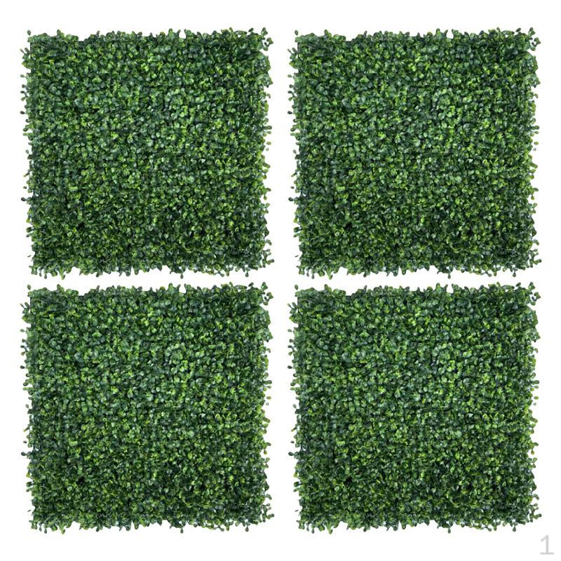 4x Artificial Grass Wall Panels Privacy Hedge Screen 20" X Decor Indoor Outdoor Birthday Garden