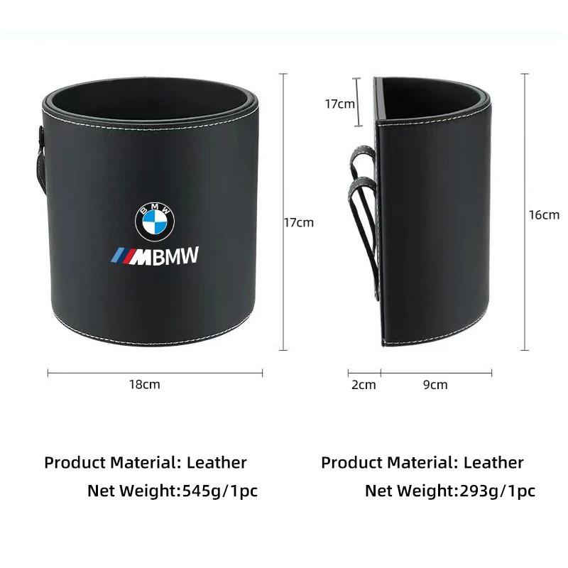 2025 Hot Car Trash Can Seatback Leather Organiser Trash Storage Accessories Interior For BMW Motorsport X1 X3 X5 E39 E46 E90 F20