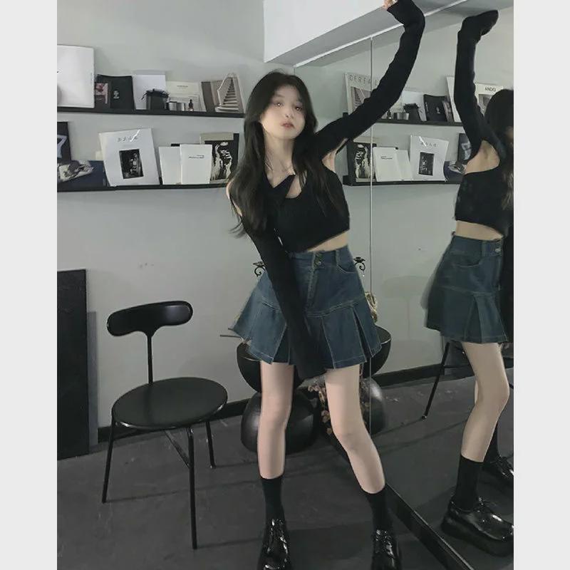 2023 High Waist A-Linien Jeansrock für Damen - Sommer Slim Fit mit Übergrößenoptionen