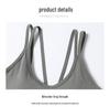 Summer Double Strap Cropped Camisole - Comfortable Solid Color Vest with Built-in Bra & Stylish Back Design