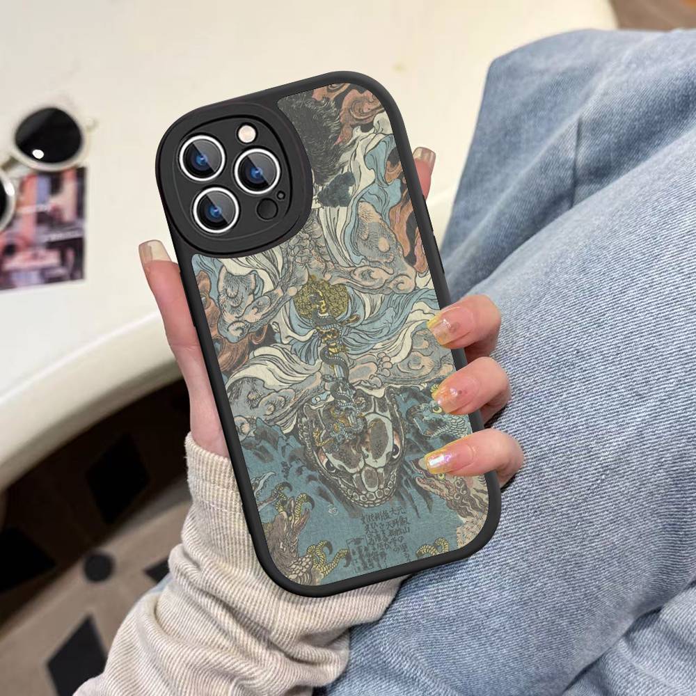 Utagawa Kuniyoshi Ukiyoe Art Leather Phone Case For Iphone 16 15 14 Plus 13 12 11 Pro Max Case