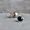 Natural Black onyx studs Black diamond earrings Sterling silver studs Handmade studs Healing gemstone studs Gift for her Gift for mom
