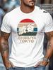 Summer Adult Mens Tshirt 100 Cotton Shibuya Tokyo Japanese Cultural Pattern Comfortable Casual Top Unisex Fashion Clothing