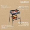 Barbecue électrique sur pieds - SEVERIN - PG8566 - 2200 W - Surface de cuisson 44,5 x 26 cm - Thermostat réglable - Noir