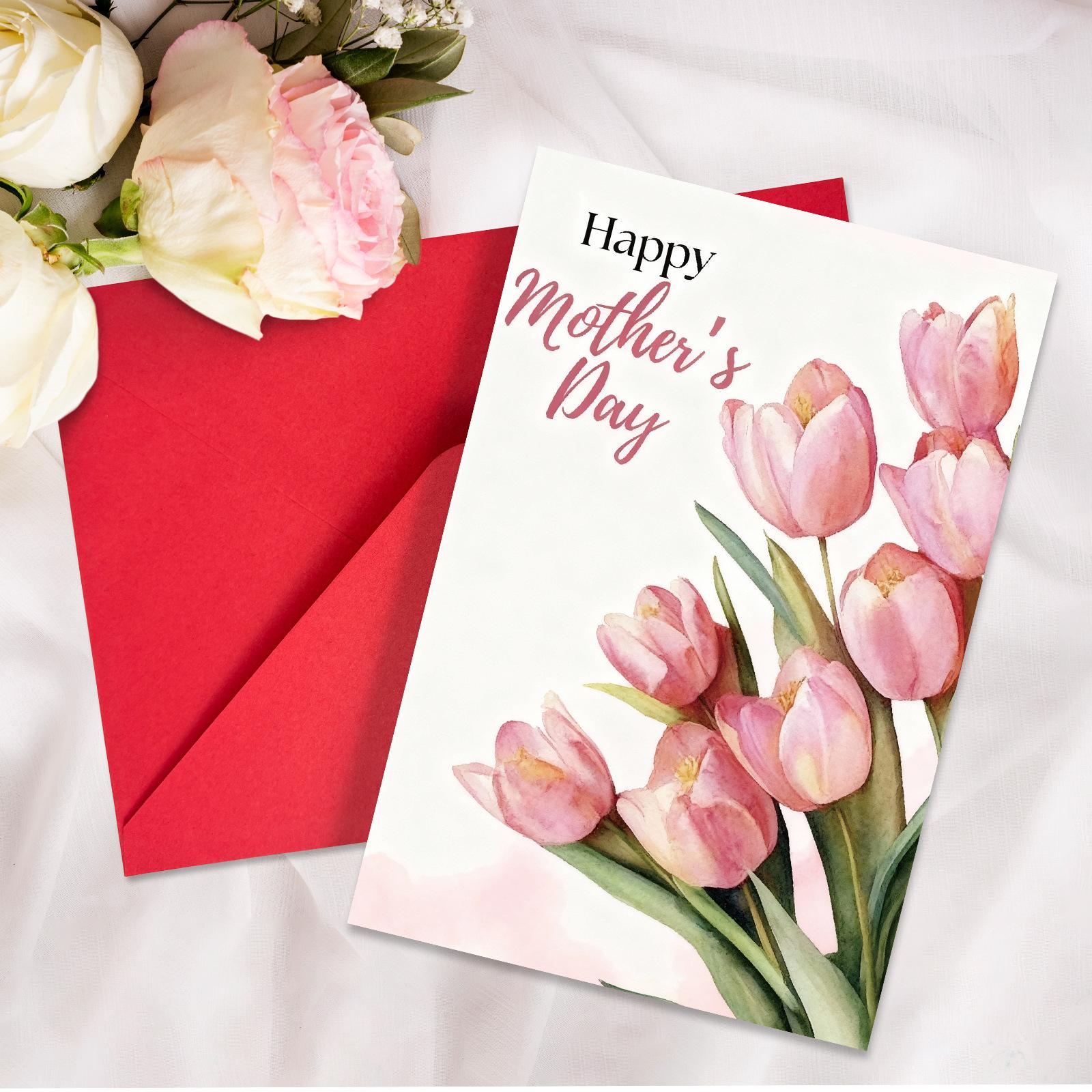 

Mother S Day Greeting Card Romantic Bouquet Thank You Card Envelope Greeting Card Set Thanksgiving Gift Card T020402291