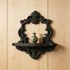 Antique Decorative Shelf Victorian Ornate Plastic Hollow Flower Carving Wall Mounted Shelf For Books Plant And Display