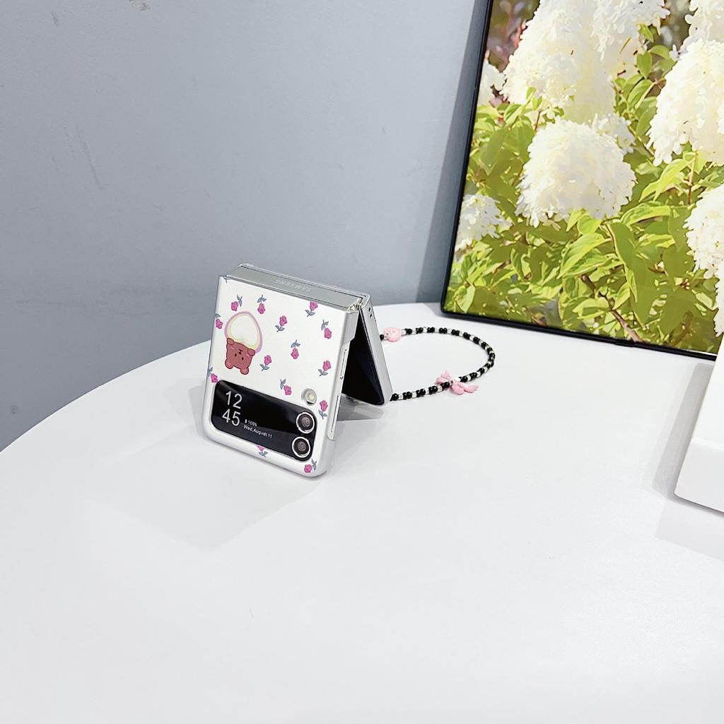 Electroplated Protective Case for Samsung Galaxy Z Flip7/6/5 - Compatible with Japanese & Korean Cartoons