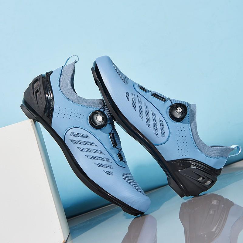 Scarpe da Ciclismo da Uomo Tomaia in Rete Senza Tacchette MTB Bici da Strada Trainer Indoor Unisex Leggere