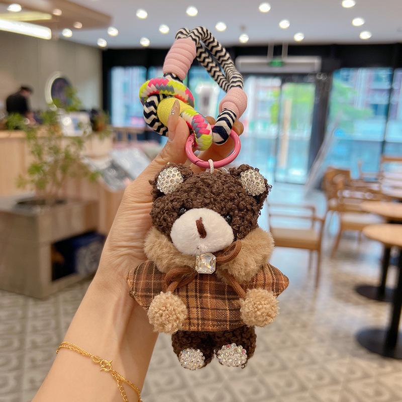 Shawl Terry Bear Keychain Cute Cute Doll Bag Pendant Cute Doll Finished Pendant Female