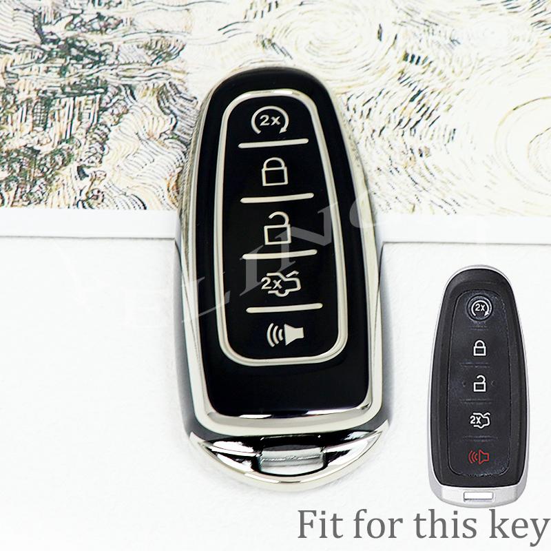 Shell Fob Remote Key Car Key Case For Ford Edge Explorer Escape Focus Taurus Flex Lincoln Mks Mkt Mkx Mkz Navigator 5 Buttons