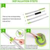 Ordenado 62" Car Wash Brush Kit Mitt Mop Sponge with Long Handle Chenille Microfiber Car Cleaning Brush Kit Supplies Car Washing Mop Kit Car Care Kit