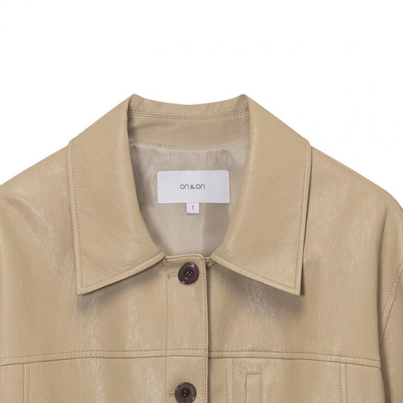 On On Leather Shirt Jacket Nel6sm221 96