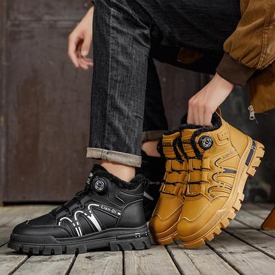 New Fashion Autumn And Winter Men's High Top Martin Boots Students Male Boys Trending Soft Sole Work Shoes Labor Protection Martin Sneakers