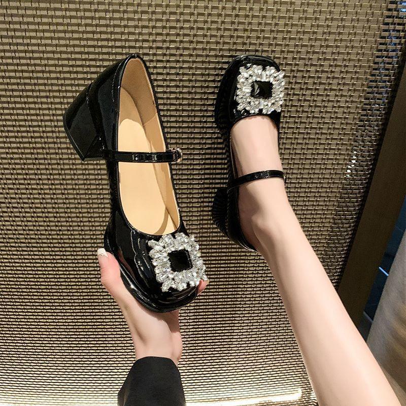 Temperament single shoes with skirts women's gentle shoes spring new fashion versatile high-heeled Mary Jane shoes