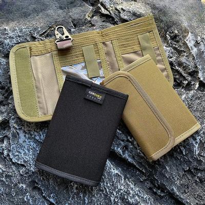 Portfel trójdzielny Wiele przegródek na karty Nylonowy Sporty outdoorowe Uchwyt na zdjęcie ID Torba Przechowywanie Wisząca saszetka