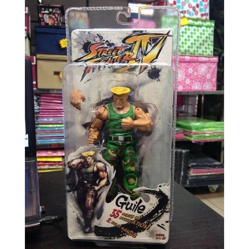 Premium Quality Street Fighter Iv Survival Mode Ken Ryu Guile 7 Inch Action Figure Ideal For Collectors Guile (Green)