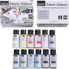 Brustro Artists Fabric Colours - Set Of 12, 30Ml Bottles | High Pigmented Color, Fade Resistent, Intermixable, Permanent