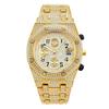 MISSFOX Men's Hip-Hop Fashion Chronograph: Full-Diamond Three-Eye Small Dial Sport Watch