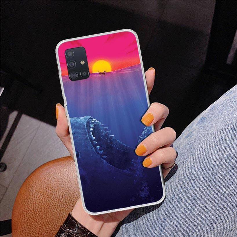Ocean Monster Shark Swimming Phnoe Case for Samsung Galaxy A12 A22 A32 A42 A52 A51 A50S A20S A10S A41 A31 A21S A40 A30S A20E A71