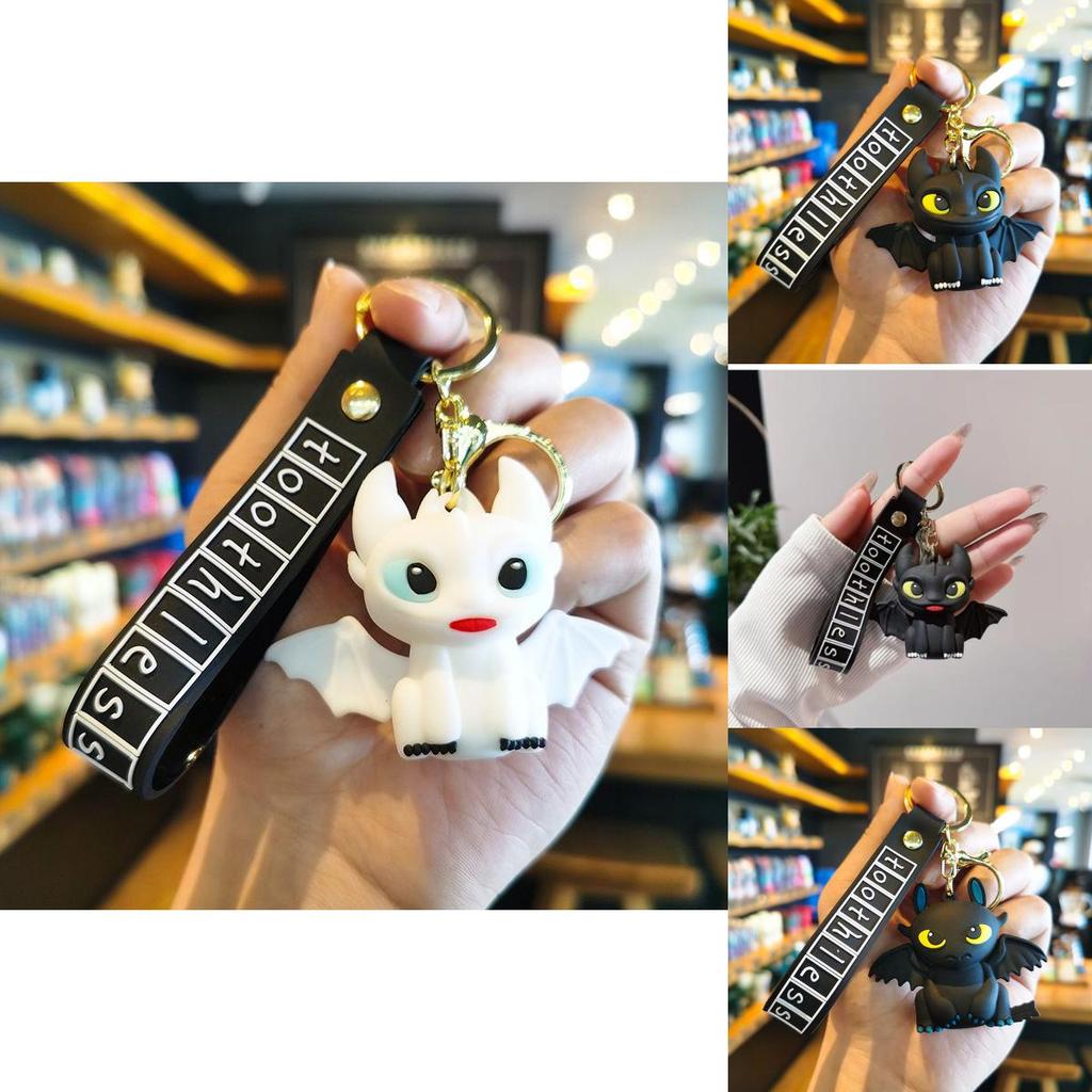 Toothless Dragon Keychain Silicone Pendant With Smile Design For Couples Gift And Accessories