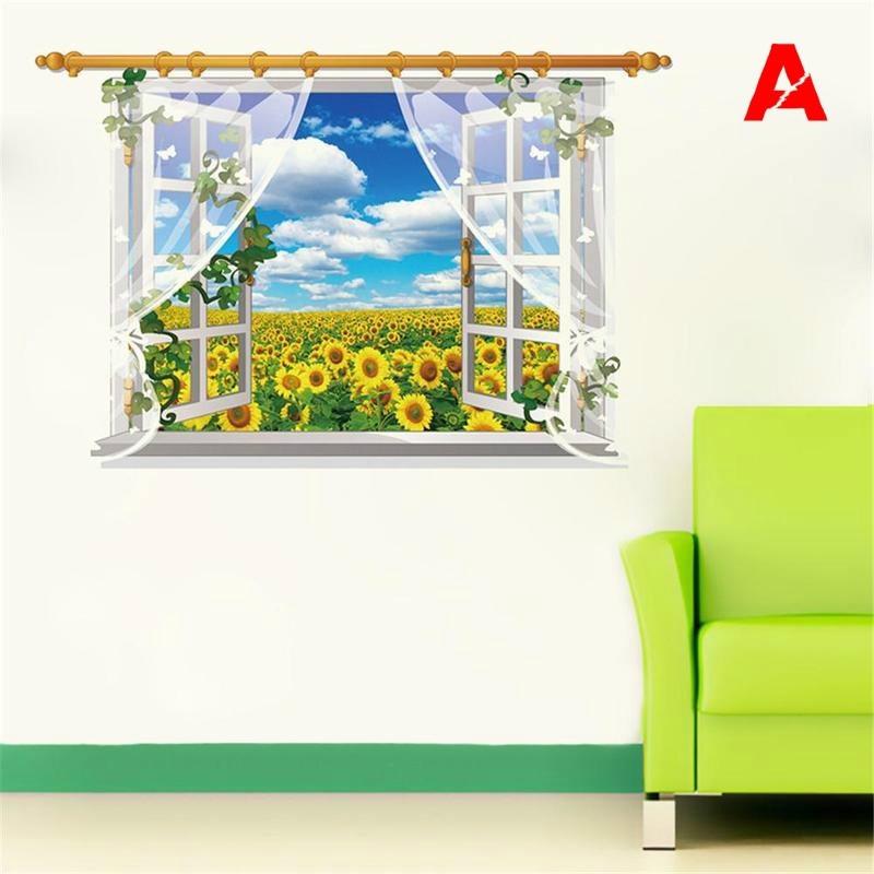 Waterfall Kid Room 3d Window Decal Removable Wall Stickers Home Decor Art Mural