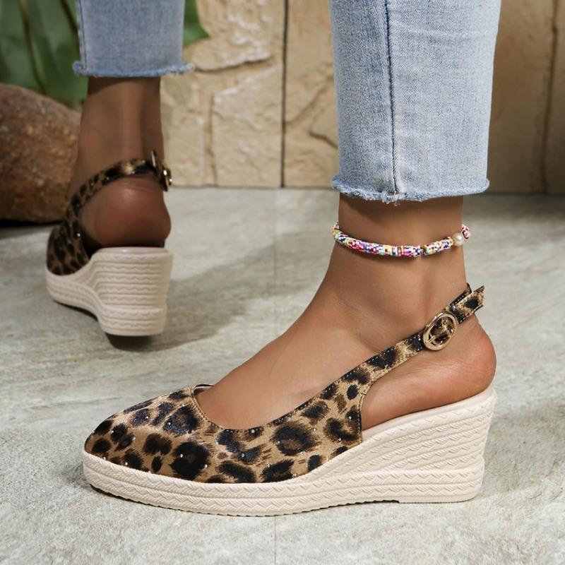 Medium-heeled Shoes Thick-soled Sponge Sandals Slope-heeled Sandals Thick-heeled Sandals