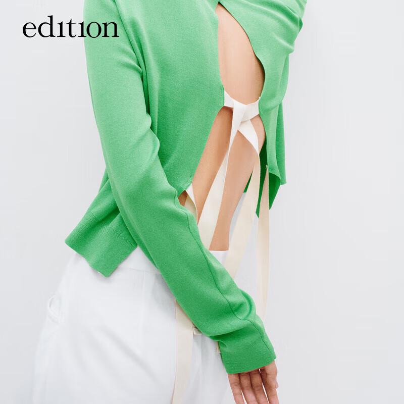 Women's Backless Tie-Back Knit Cardigan