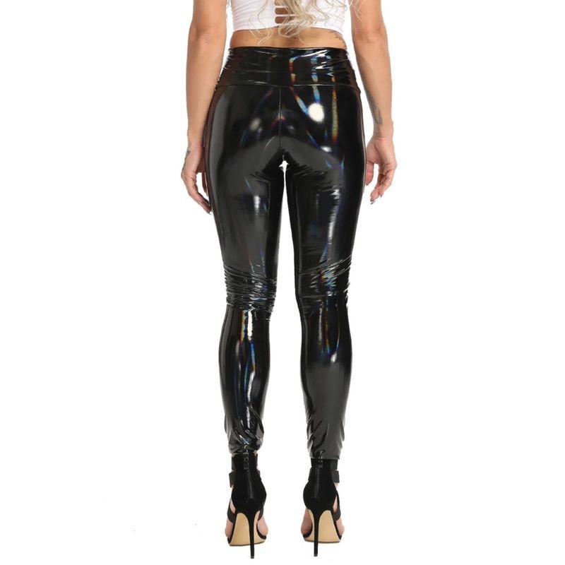 High Waisted Skinny Leather Pants for Women High Waist Tight Leather Pants