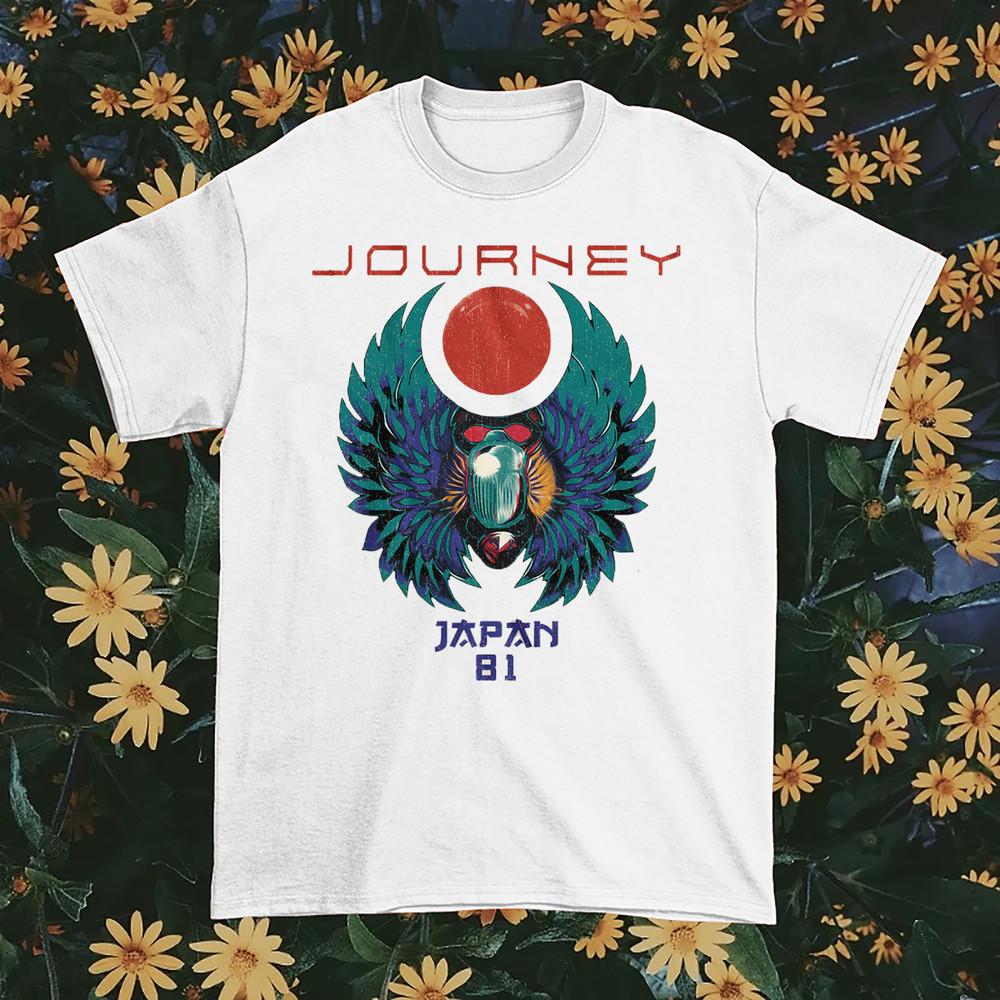 Journey Band Japan 81 Heavy Cotton White All Size Tee Shirt TT95 Unisex T-Shirt S