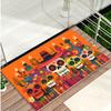 1pc Day of the Dead Inspired Rug – Colorful Skull Design, Festive Mat for Living Room, Entryway Decor Decoration Floor Mat