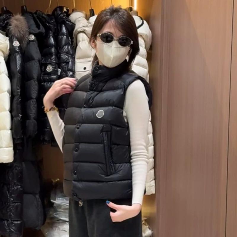 Masked down vest Tibb series light and comfortable white goose down solid color stand-up collar sleeveless down jacket for men and women