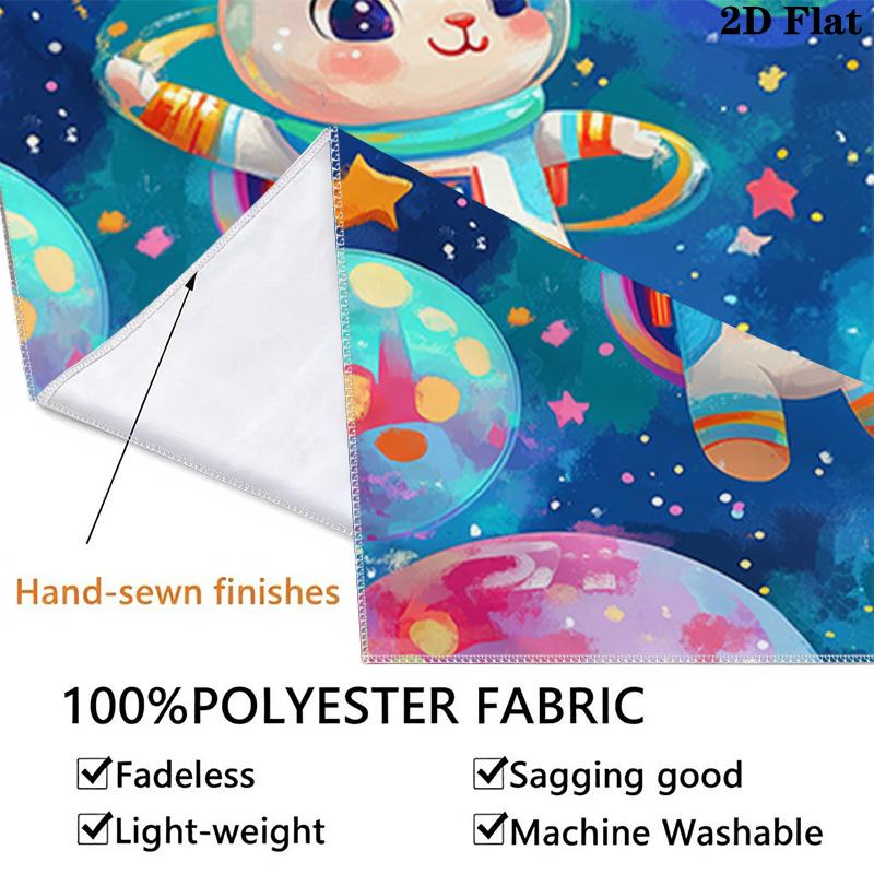 Colorful Space Rabbit Pattern Home Decor Tapestry, Wall Hanging, Decorative RV Wall Cloth.XGT0914259
