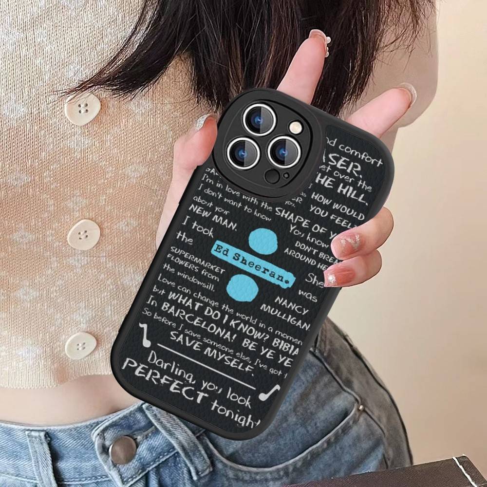 Singer E-Ed S-Sheeran Hot Phone Case Hard Leather For IPhone 16 15 14 13 12 Mini 11 14 Pro Max Xs X Xr 7 8 Plus Fundas