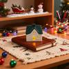 Christmas Table Decoration Hollow Gingerbread House Winter Holiday Table Decoration Warm Led Lights Holiday Gift