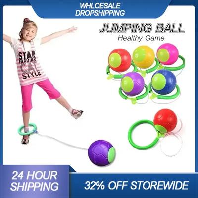 Children's Primary School Students Plastic Handle Sponge Fitness Swing Foot Ball-Random Color