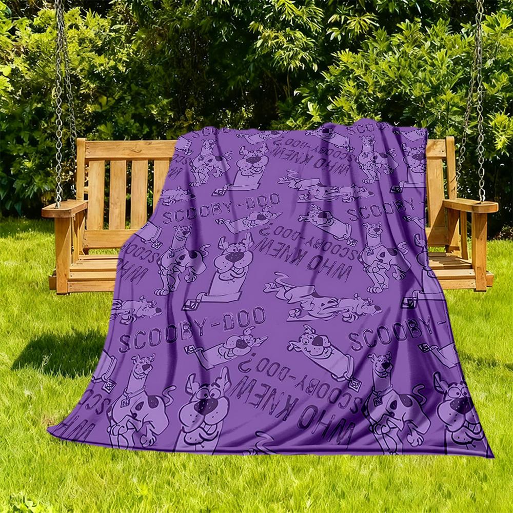 1 Stück Scooby-Doo Outdoor-Decke Leichtes Flanell, Weich & Warm, Ganzjahres, Outdoor, Camping, Wohnzimmer, Büro, L1106105