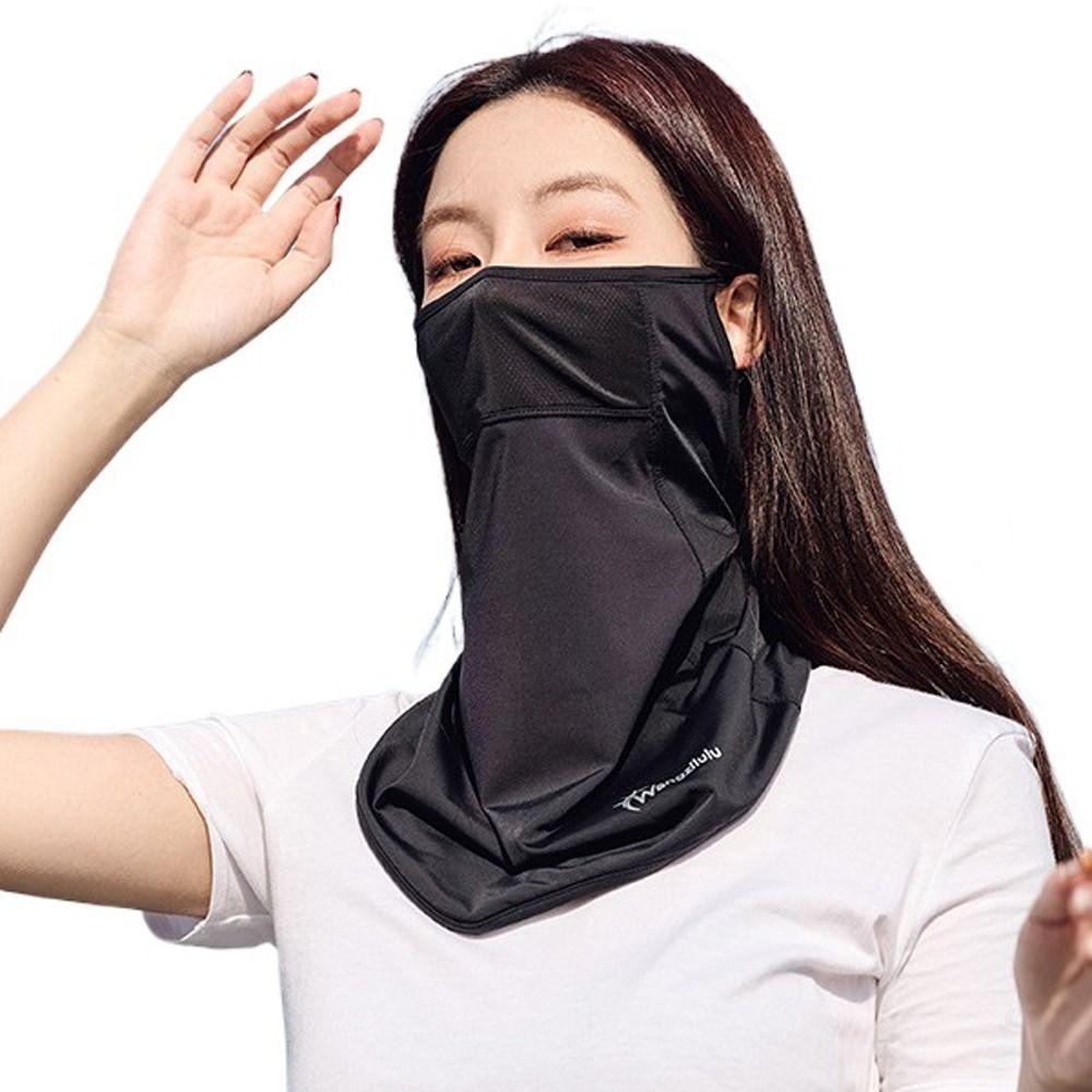 Scarves Sunscreen Veil Ice Silk Womne Neckline Mask Men Fishing Face Mask Summer Sunscreen Mask