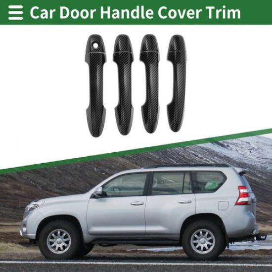 Car Door Handle Cover Trim for Toyota RAV4 2013-2018 Carbon Fiber Black