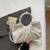 Foreign French Temperament Cloud Handbag Women's 2025 Autumn New Casual Niche Pleated Shoulder Wrinkled Messenger Bag