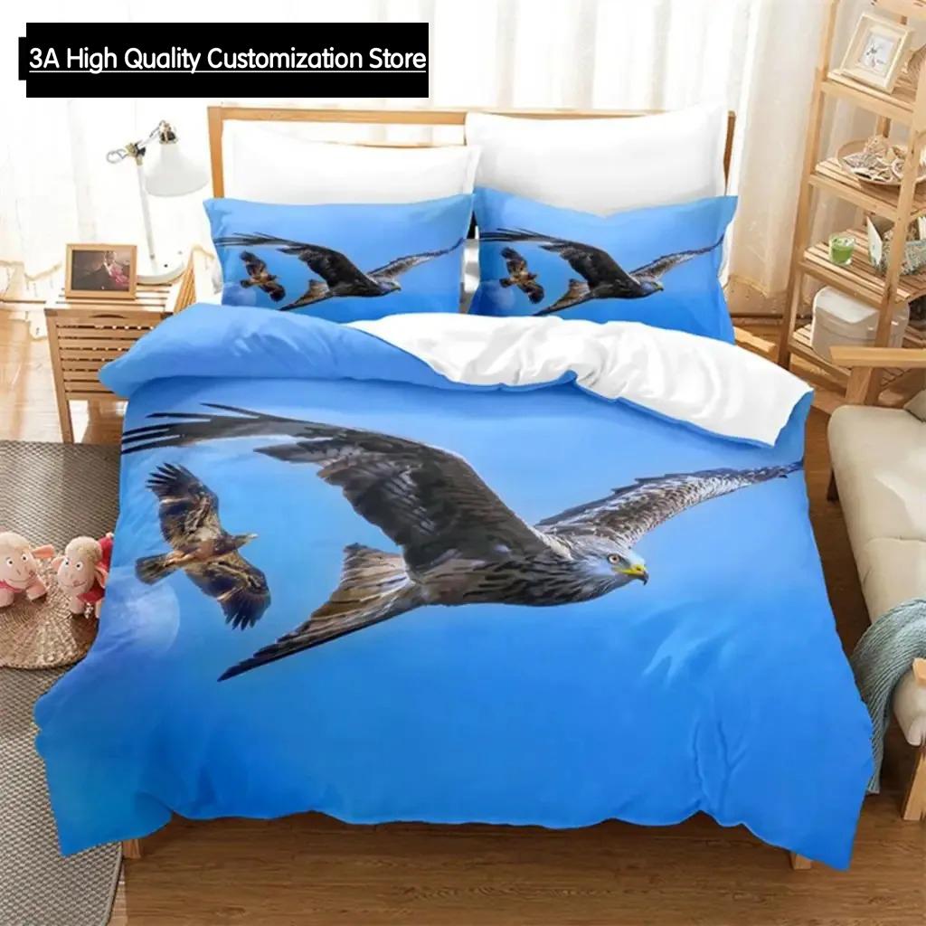 Comforter Blue Sky Eagle Queen Bedding Set Bedding Digital Printing King Size Bedding Set