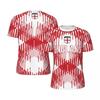Gráfico de la Bandera de Inglaterra Camiseta de Fútbol para Hombre Moda Emblema Nacional Camiseta Deportiva Informal Oversize Transpirable