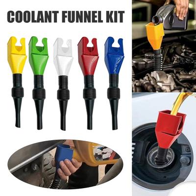 5 Stück Auto Kraftstoff Schnapptrichter Flexibles Ablasswerkzeug Faltbare Schnalle Trichter Einziehbar Motorrad Automobil Motoröl Benzin Weithals Trichter Werkzeuge