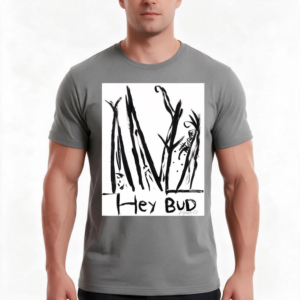 Hey Bud Tshirt Summer Casual Cotton Tee Oversized Streetwear Tops Vintage Graphic Print Loose Fit Short Sleeve 100 Cotton