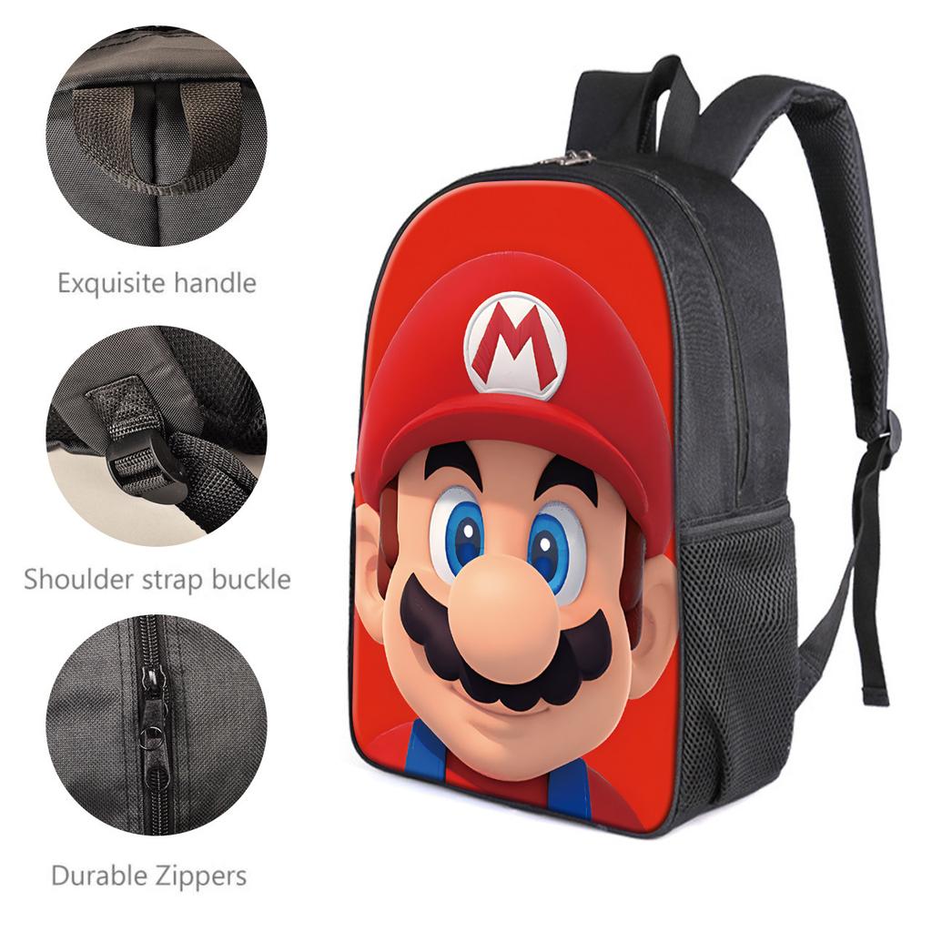 Backpack Fashion Polyester Student Schoolbag Oxford Cloth Cartoon Children'S Backpack Satchel Pencil Case Set